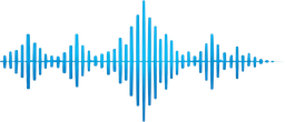 Blue sound wave visualization representing an instrumental upload